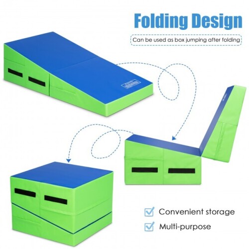 Folding Wedge Exercise Gymnastics Mat with Handles - Lot 341