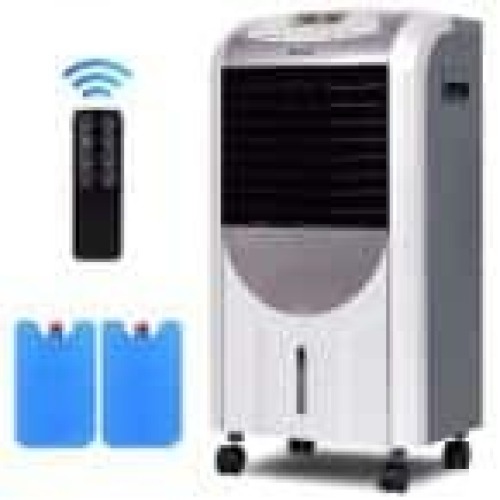 215 CFM 3-Speed Portable Evaporative Cooler Fan and Heater Humidifier with Washable Filter Remote Control - Lot 351