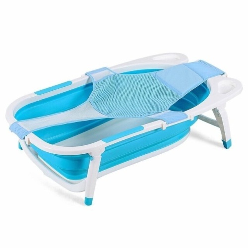 Baby Folding Collapsible Portable Bathtub w/ Block - Lot 353