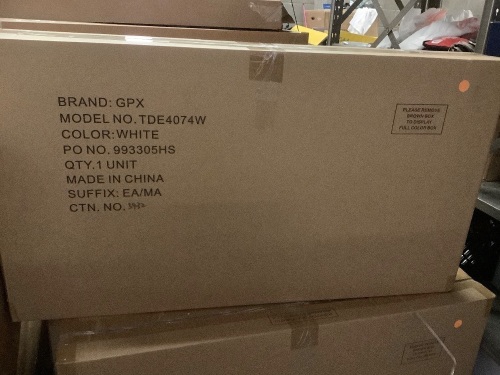 GPX 40" LED HDTV + DVD, Not Tested, Appears New - Lot 50