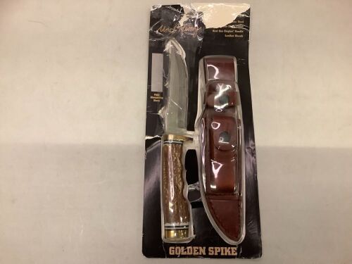 Uncle Henry Golden Spike Knife and Sheath Set, Ecommerce Return - Lot 59