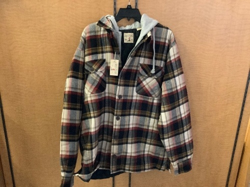 RedHead, Plaid button up Jacket/hoodie, XL, Appears New - Lot 110