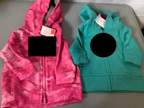 Lot of 2, 0-3 Months Hoodies, appears New - Lot 232