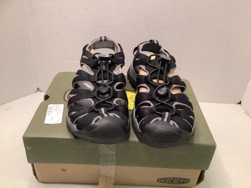 Keen, Black/Gargoyle, Womens Size 6.5, Whisper, Damaged Box, Appears New  - Lot 244Y