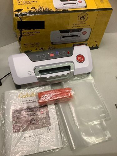 12" Heavy-Duty Vacuum Sealer, Powers On, Ecommerce Return, Box Damaged - Lot 312