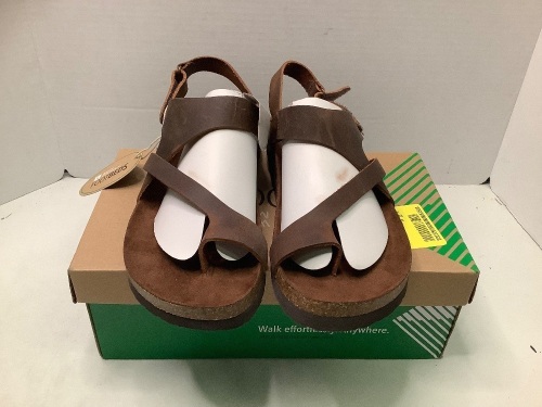 White Mountain FootBeds, Brown Leather Womens Size 9,  Appears New  - Lot 403Y
