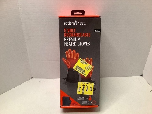 Action Heat, 5 Volt Rechargable Premium Heated Gloves, Mens Large, Powers up Not tested further, appears new - Lot 405Y