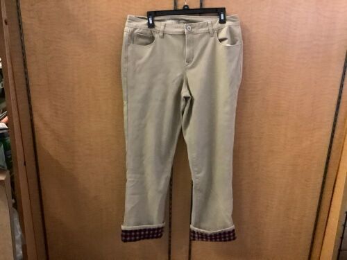 Natural Reflections Women's Flannel Lined Pants, 12, Appears New - Lot 512