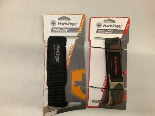 Lot of (2) Harbinger Big Grip Padded Lifting Straps, Appears New - Lot 578