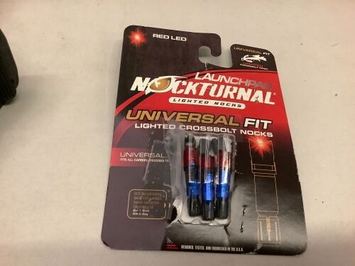 Nockturnal Lighted Nocks, Red light, Universal Fit, Ecommerce Return - Lot 590