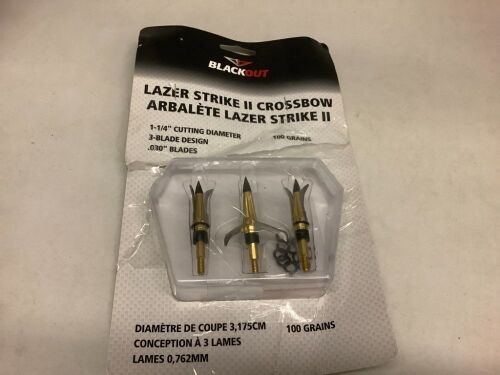 Black Out Lazer Strike II Crossbow Tips, Ecommerce Return - Lot 612