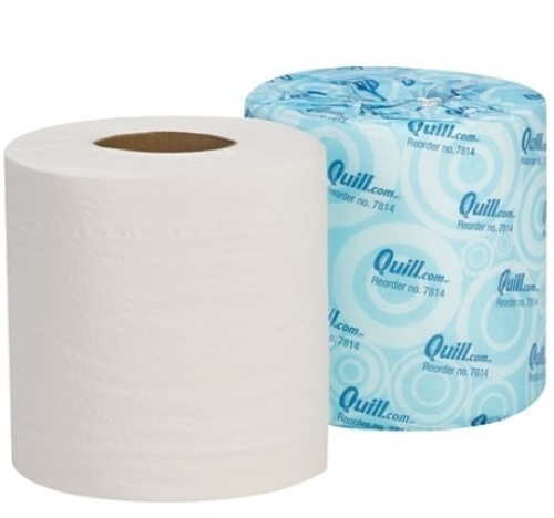 Quill Brand 2-Ply Toilet Paper, 500 Sheets/Roll, Approx. 96 Rolls/Carton, Appears New - Lot 7