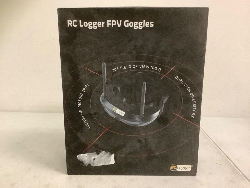 RC Logger FPV Goggles, Powers Up, Appears New - Lot 14