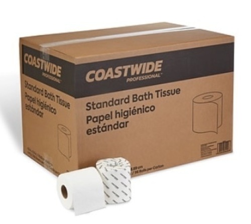 Coastwide Professional 2-Ply Standard Toilet Paper, 500 Sheets/Roll, Approx. 96 Rolls/Carton, Appears New - Lot 43