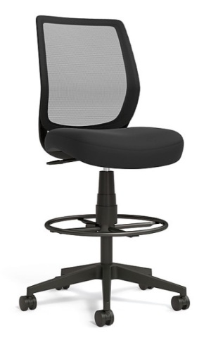 Essentials™ Mesh Back Fabric Drafting Stool, Appears New - Lot 48