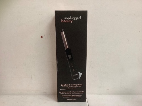 Unplugged Beauty 1" Cordless Curling Wand, Powers Up, E-Commerce Return - Lot 119