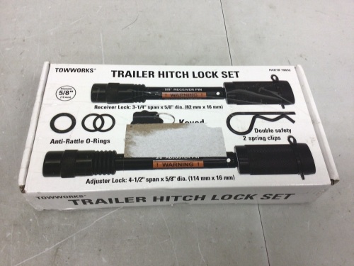 Towworks Trailer Hitch Lock Set, E-Commerce Return - Lot 152