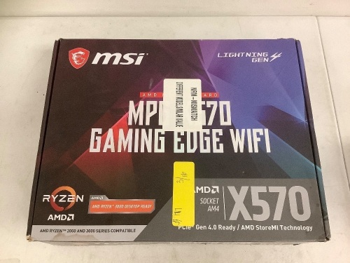 MSI AMD Ryzen MPG X570 Motherboard, E-Commerce Return - Lot 172
