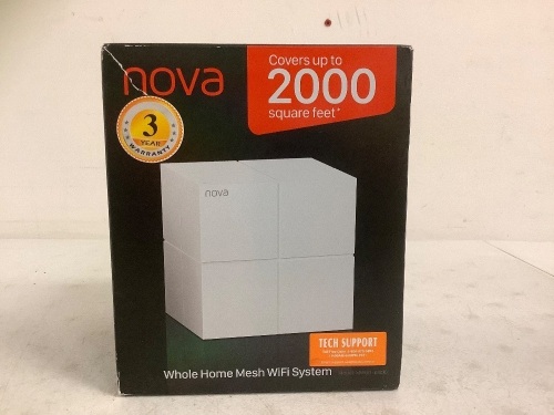 Nova Whole Home Mesh Wifi System, Powers Up, E-Commerce Return - Lot 207