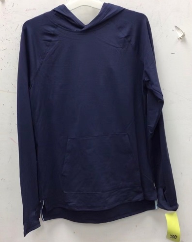all in motion Long Sleeve Hooded Shirt, Navy Blue, New with Tags - Lot 231
