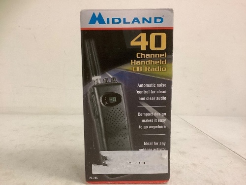 Midland 40 Channel Handheld CD Radio, Untested, E-Commerce Return - Lot 256