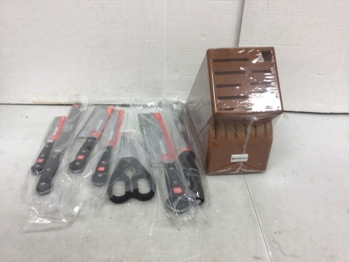 Chef Knife Set w/ Block, Appears New - Lot 310