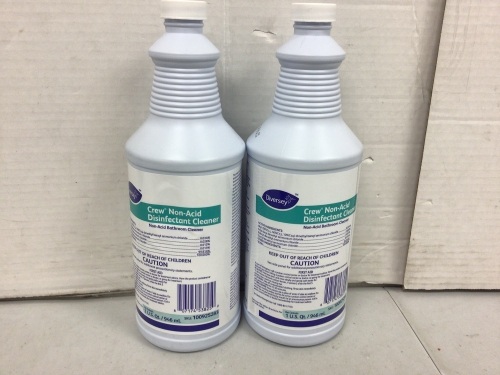 Lot of (2) Diversey Crew Non Acid Disinfectant Cleaners, Appears New - Lot 313