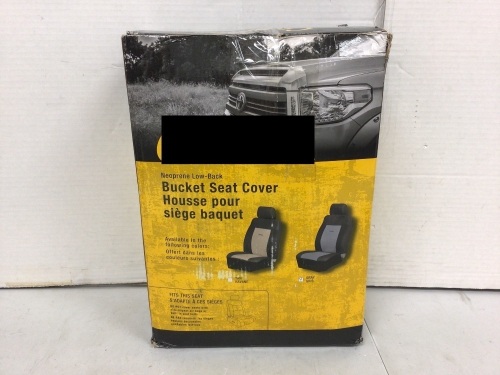 Neoprene Low Back Bucket Seat Cover, E-Commerce Return - Lot 362
