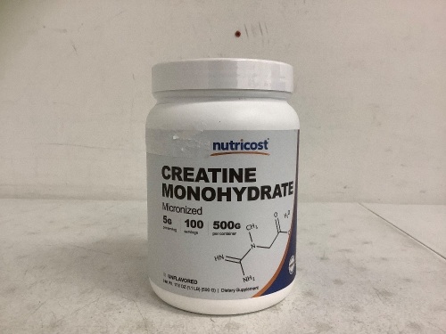 Nutricost Unflavored Creatine Monohydrate Micronized, New - Lot 369