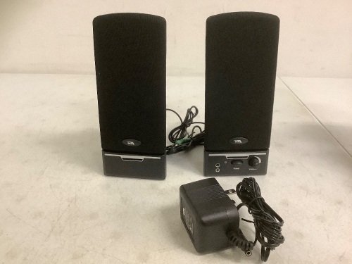 Cyber Acoustics Multimedia Desktop Computer Speakers, Powers Up, Appears New - Lot 371