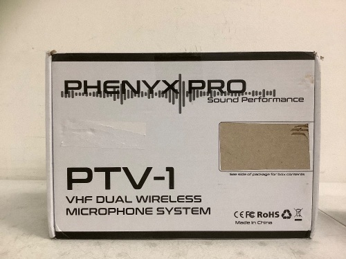 Phenyx Pro VHF Dual Wireless Microphone System, Powers Up, Appears New - Lot 373