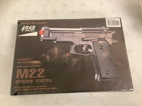 M22 BB Spring Pistol, New - Lot 375