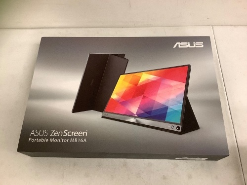 Asus ZenScreen Portable Moniter, Powers Up, Appears New - Lot 378