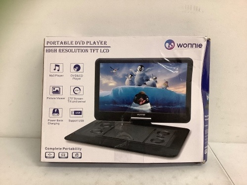 Wonnie Portable DVD Player, Works, Appears New - Lot 420