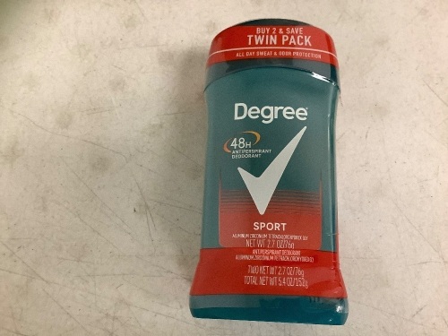 Box of 6 Degree Sport Deodorant Twin Packs, New - Lot 751