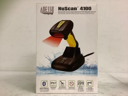 Adesso NuScan Barcode Scanner, Works, Appears new, Retail 149.95 - Lot 752
