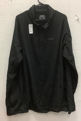 Mens 3XL Tall Heavy Weight, Half Zip Pull-Over, Black, New with Tags, Retail:$69.99 - Lot 796