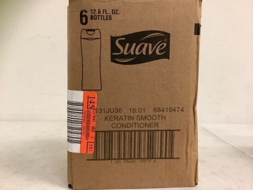 Box of 6 Suave Keratin Smooth Conditioner Bottles, New - Lot 824