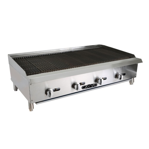 Cayvo 48" Stainless Steel Gas Char-Rock Broiler, Natural Gas. NEW - Lot 20