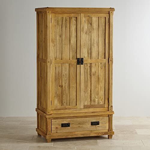 Oak Furniture Land Baku Light Natural Solid Mango Double Wardrobe - Lot 41