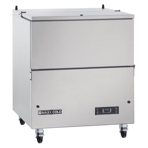 Maxx Cold MXMC34HC 34” Milk Cooler in Stainless Steel. NEW NOT WORKING, FOR REPAIR - Lot 117