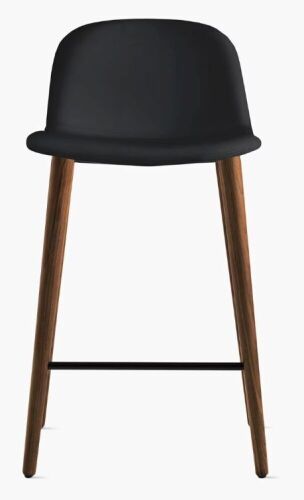 Bacco Counter Height Stool, Soft Leather, Walnut Legs - Lot 128