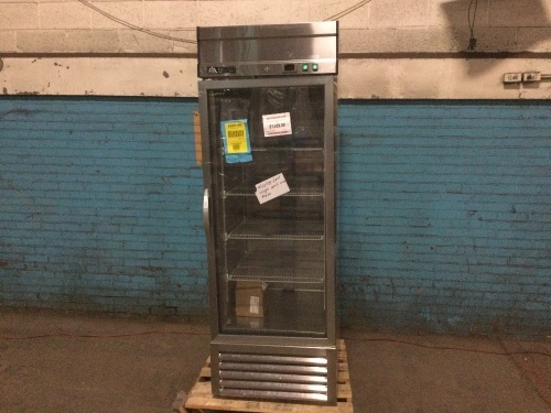 Berg 19.3 cu. ft. Glass Door Reach-In Refrigerator. Missing Door Hinge and Needs Probe. Untested and Not Confirmed by Auction Co. - Lot 132
