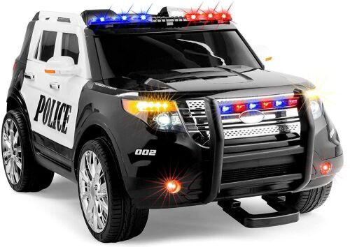 Kids 12V Electric Police Ride On SUV w/ RC, Lights/Sounds, AUX - Lot 165