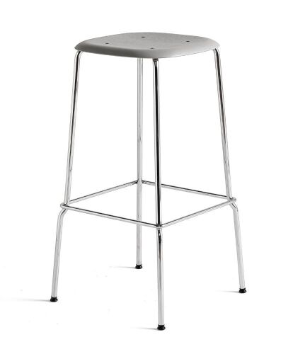 Lot of (2) HAY Soft Edge Bar Stool High Chromed Base  - Lot 188