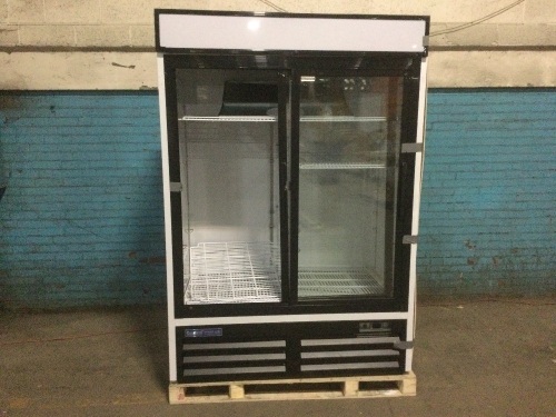 Central Exclusive 69K-122 Sliding Glass Door Merchandiser Refrigerator. Untested (No Plug) - Lot 258