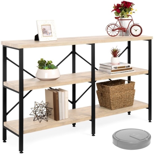 3-Tier Industrial Hallway Console Table for Living Room, Entry Way - 55in  - Lot 326