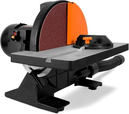 WEN 65812 12-Inch Benchtop Disc Sander with Miter Gauge and Dust Collection System - Lot 422