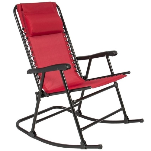 Foldable Zero Gravity Rocking Patio Lounge Chair - Lot 536
