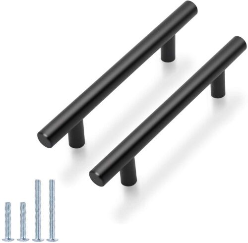 Lot of (30) Probrico 3.5" Hole Center Flat Black Modern Cabinet Handles - Lot 576